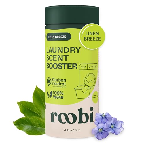 Roobi Sustainable Laundry Scent Booster Beads Linen Breeze Fragrance Laundry Beads Up to 20 Washing Cycles Carbon Neutral 100 Vegan